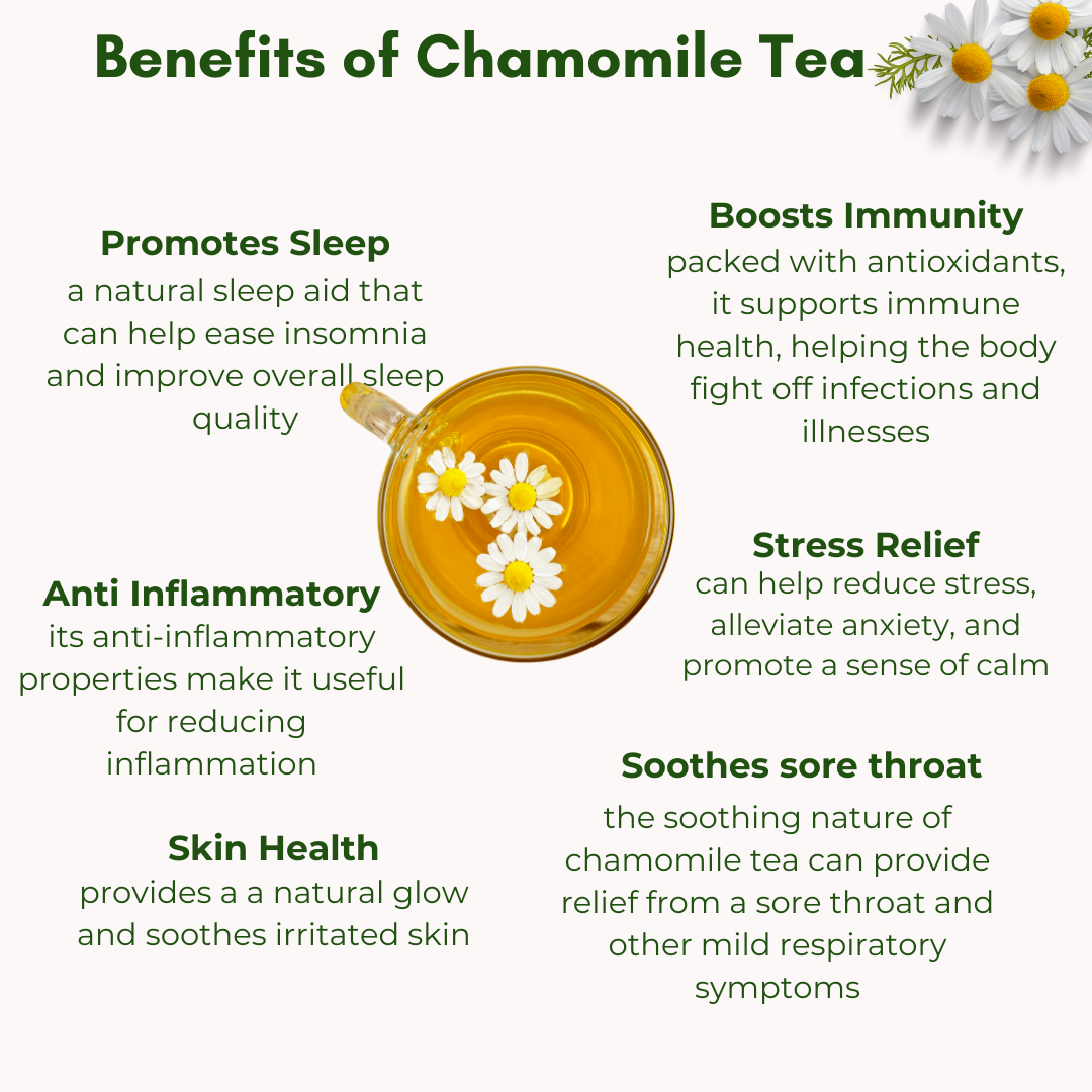 Pure Chamomile Loose Leaf Tea with Infuser