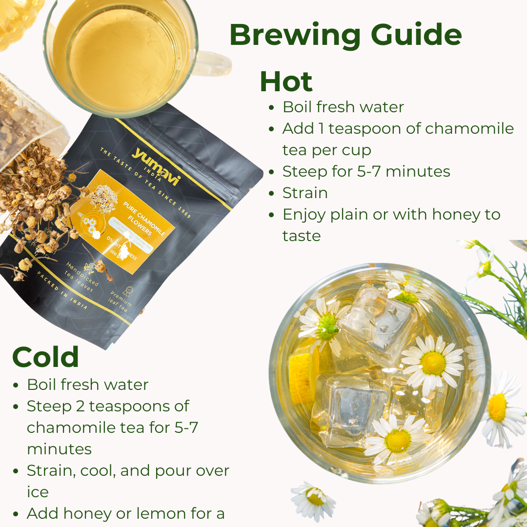 Pure Chamomile Loose Leaf Tea with Infuser